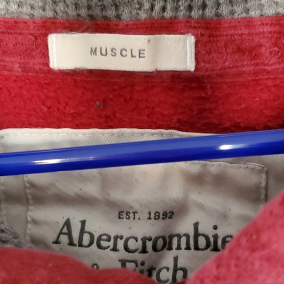 Men's ABERCROMBIE Burgundy Hooded Sweatshirt